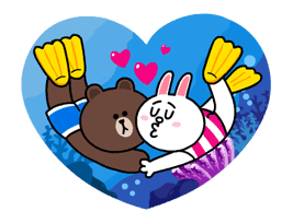 LINE Characters - Happy Vacations sticker #532575