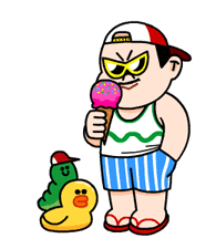 LINE Characters - Happy Vacations sticker #532576