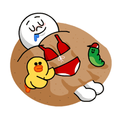 LINE Characters - Happy Vacations sticker #532585