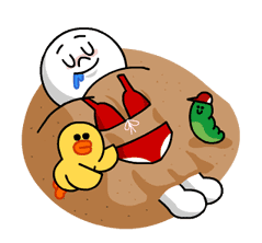 LINE Characters - Happy Vacations sticker #532585