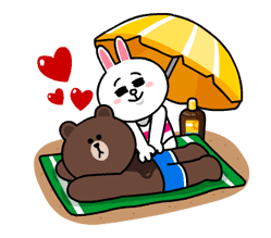 LINE Characters - Happy Vacations sticker #532586