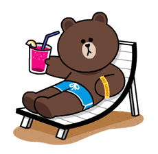 LINE Characters - Happy Vacations sticker #532587