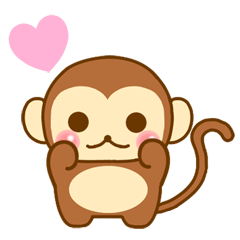 Emotions of Cute Monkey - Creators' Stickers