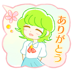 ひじりやノエル Lineスタンプ ふわふわ吹き出しの 女の子 Powered By Line