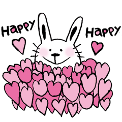 cat and a rabbit and bear cute loosely 3