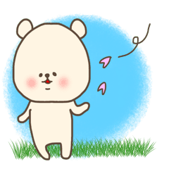 Spring bear sticker