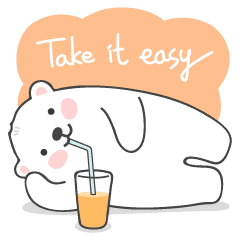 Sweet polar bear 'Gommy' stickers