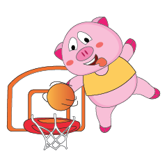 A Plump Pink Loves Sport Animated
