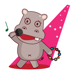 Very Cute Brown Hipopo Animated