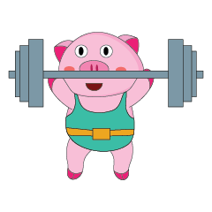 Spot Action of A Plump Pink Animated