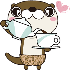 Otter wearing panther pants.