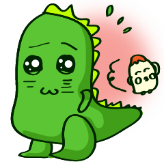 Funny Green Dino