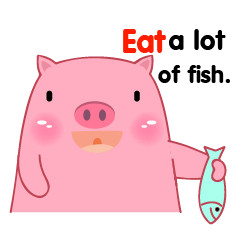 Fat Pig sticker(eng)