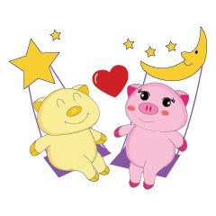 Lovely Time of Pink Couple Animated