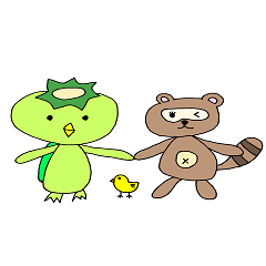 Kappa and raccoon sometimes duck