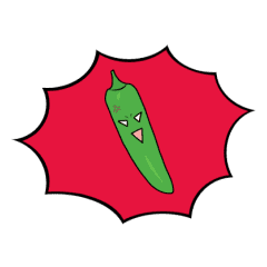 Angry green pepper