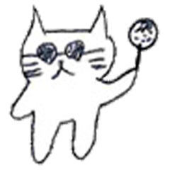 White cat sticker!