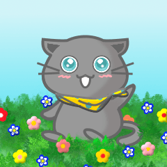 It begins to a cat and ends in RAY.3