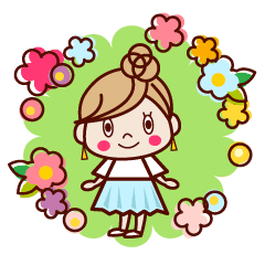 Spring cute adult women sticker r