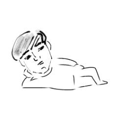 An expressionless man