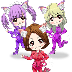 Harajuku cat ears leather suit girl ale