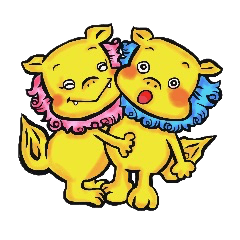 Okinawa Shi-Sa sticker Kari and Yushi