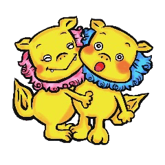 Okinawa Shi-Sa sticker Kari and Yushi