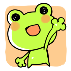 The frog which is full of expressions